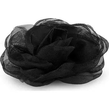 Organzový květ růže k našití a nalepení Ø8 cm