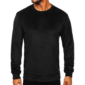 Pánská mikina Černá pánská velurová mikina Bolf 8B1166 - 2XL