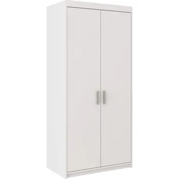 Šatní skříň EVERLY 2D - skříň BEZ NÁDSTAVCE Bílá (ELENA WH02=2balíky) "LP" (K150-Z)