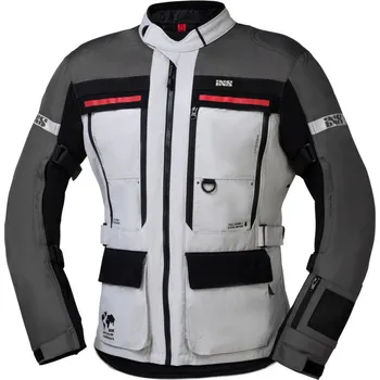 IXS MONTEVIDEO-ST 3.0 šedá černá červená cestovní budna na motorku, 5XL