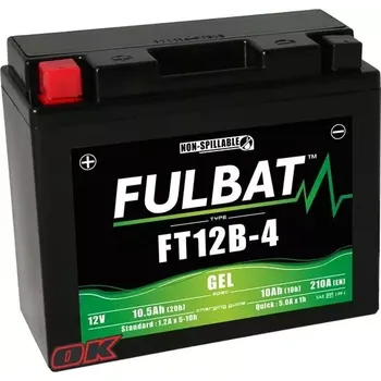 Auto-moto baterie Motobaterie FULBAT FT12B-4 GEL - Kawasaki ZX-10R Ninja, 1000ccm - 04-10