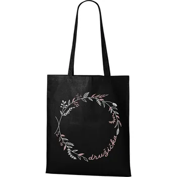 DOBRÝ TRIKO Bavlněná taška s potiskem Družička kruh Barva: Černá