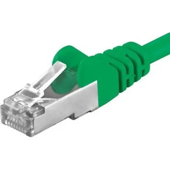 Síťový kabel Premiumcord Patch kabel CAT6a S-FTP, RJ45-RJ45, AWG 26/7 7m zelený