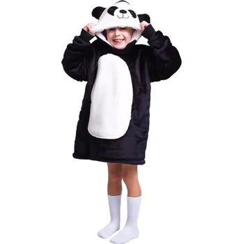 Chlapecká mikina Mikinová deka Cozy Noxxiez CH306 Panda - hřejivá televizní s kapucí pro děti 3 - 6 let