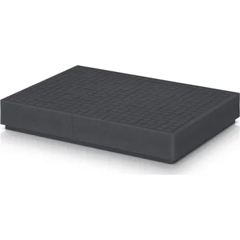 Kostkové pěnové polstrování pro euro přepravky 37 x 27 x 6 cm - Antracitová šedá - materiál: PU - EG S SEWW 43/75