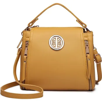 Kabelka Žlutá zdobená kabelka přes rameno "Decor"