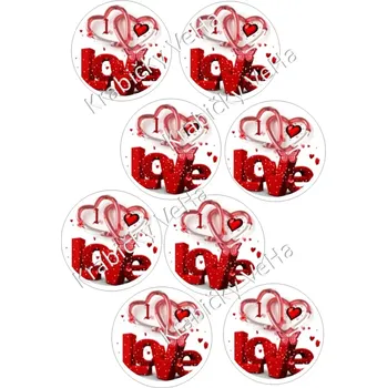 Jedlá dekorace na dort Fondánový list A4 motiv "Kolečko " na vykrajovátko 7 cm