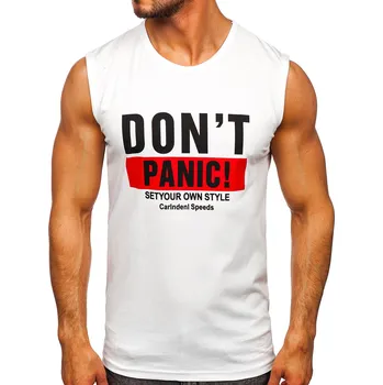 Pánské tílko Bílé pánské tílko s potiskem tank top Bolf 14827 - S