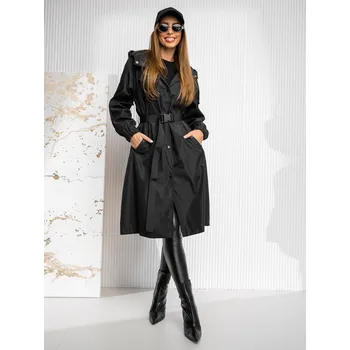 Bolf Dámská dlouhá přechodová bunda s kapucí AG5019 Černá XL