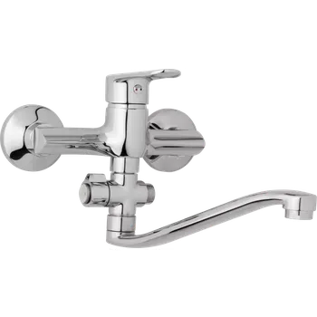 Vodovodní baterie JB Sanitary Nástěnná umyvadlová a sprchová baterie FINERY, rozteč 150 mm, otočný přepínač, bez příslušenství, ramínko 300 mm F10 37 40