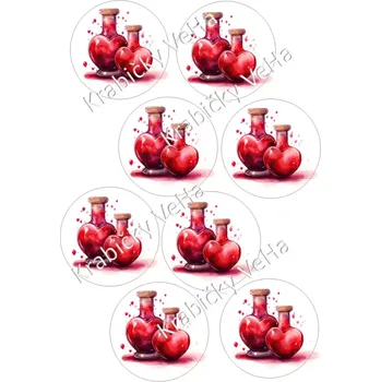 Jedlá dekorace na dort Fondánový list A4 motiv "Kolečko " na vykrajovátko 7 cm