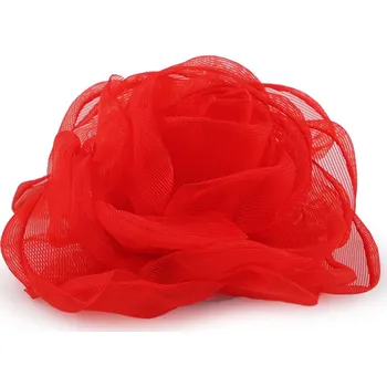 Organzový květ růže k našití a nalepení Ø8 cm