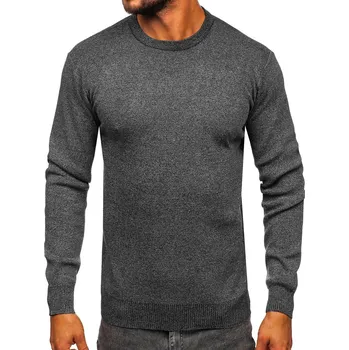 Pánský svetr Antracitový pánský svetr basic Bolf S8502 - 2XL