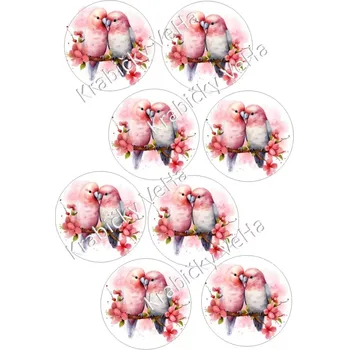 Jedlá dekorace na dort Fondánový list A4 motiv "Kolečko " na vykrajovátko 7 cm