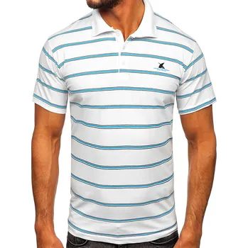 Pánská košile Bílá pánská polokošile Bolf 14954 - 3XL