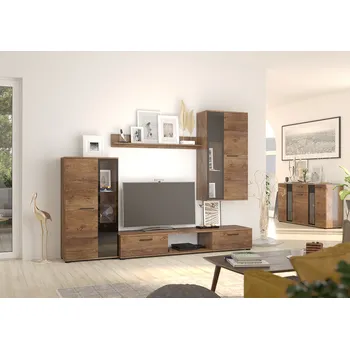 Obývací stěna SORENTA - byt. stěna lamino Dub lefkas (SALSA DL01) "LP" (K150)