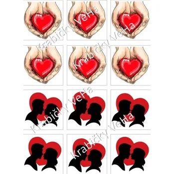 Jedlá dekorace na dort Fondánový list A4 motiv "Plaketa čtverec" 6x6 cm