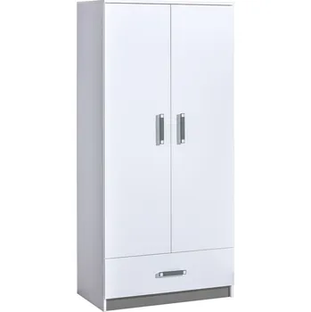 Šatní skříň TRUFEL 1- Skříň šatní (Trafiko 1) - bílá/šedá (DO) (K150-Z)