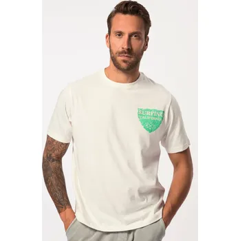 Pánské tričko JP1880, Plus size Tričko, krátké rukávy, potisk na hrudi, kulatý výstřih, do 8XL pro plnoštíhlé nadměrná velikost, 826061200-1455, béžový, 6XL, Plus size oblečení, Oblečení pro vysoké muže, Nadměrné velikosti, Oblečení pro plnoštíhlé.