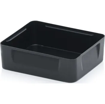 Vkládací boxy Osminásobné dělení 18,3 x 14,1 x 5 cm - Dopravní černá - materiál: PS - EK 8/50