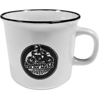 BONMOTO hrnek WOODSTOCK Classic white/black