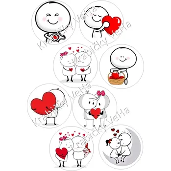 Jedlá dekorace na dort Fondánový list A4 motiv "Kolečko " na vykrajovátko 7 cm