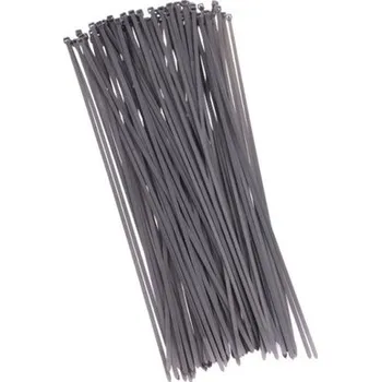 Stahovací páska LEGI Plastové stahovací pásky 200 mm (100 ks), šedá