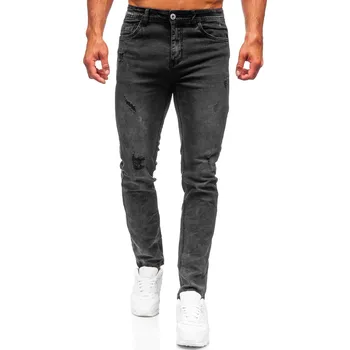 Pánské kalhoty Černé pánské džíny regular fit Bolf K10009-2 - 29/S