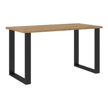 Jídelní stůl LOFT - Jídelní stůl š. 138 x 75 x 67, lamino Dub lancelot/ černý kov (IMERIAL) "LP" (K150-E) MIMOŘÁDNÁ AKCE ORFA DO VYPRODÁNÍ ZÁSOB