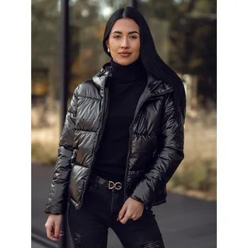 Černá dámská prošívaná zimní bunda s kapucí Bolf 5M3193A2 - L