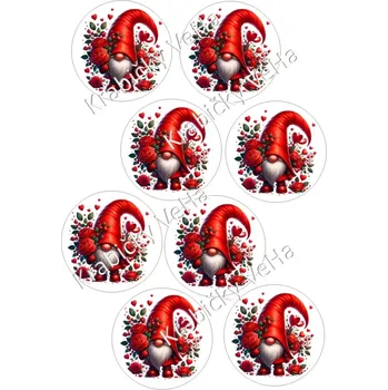 Jedlá dekorace na dort Fondánový list A4 motiv "Kolečko " na vykrajovátko 7 cm