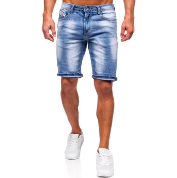 Oblečení a móda Modré pánské džínové kraťasy Bolf NG60360 - 28/XS