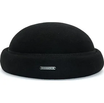 Kšiltovka Docker Cap Stetson Docker Woolfelt Black velikost M