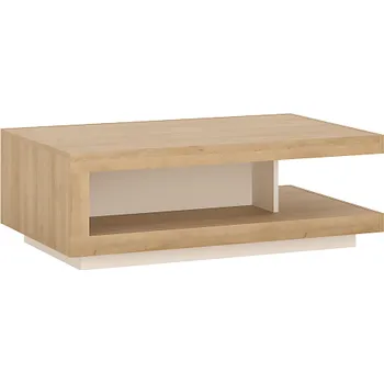 Konferenční stolek CANTUS (LYOT01) -KONFERENČNÍ STOLEK T01 v. 37 lamino Dub riviéra světlý/ bílá alpská (1BALÍK) (W) (K150)