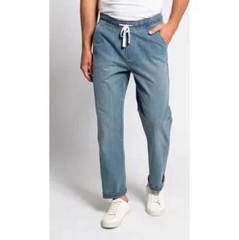 Dámské kalhoty JP1880, Plus size Kalhoty, džínový vzhled, 4 kapsy, Relax střih pro plnoštíhlé nadměrná velikost, 726843951-1455, modrý, 6XL, Plus size oblečení, Oblečení pro vysoké muže, Nadměrné velikosti, Oblečení pro plnoštíhlé.