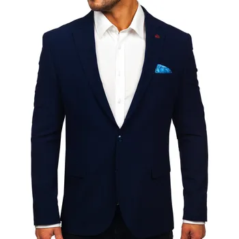 Pánské sako Tmavě modré pánské ležérní sako Bolf 026 - XS/46