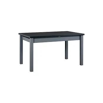 Jídelní stůl MADONA 1XL (MODENA 1XL) jídelní stůl rozkládací lamino Černá/ noha+sokl Grafitová dřevo -kolekce "DRE" (K150-E)