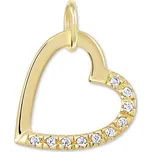Soliter Zlatý přívěsek Srdce s krystaly 249 001 00494 + 2 měsíce na vrácení zboží
