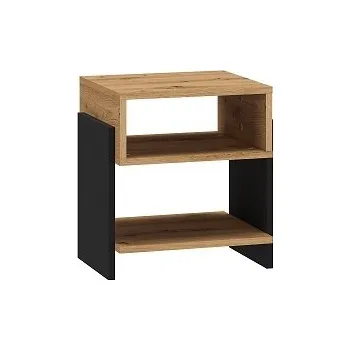 Noční stolek TUEGO 1 - REGÁL -NOČNÍ STOLEK ,lamino Dub artisan/ černá (ML) (TRIS 01=1BALÍK) (K150) NOVINKA