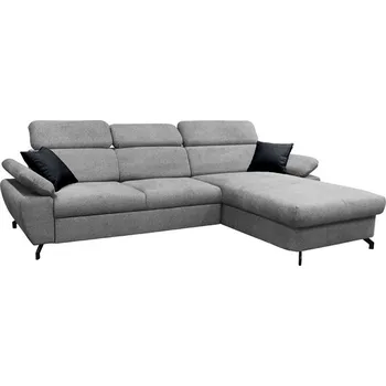 Sedací souprava OPTIMAL II TRENDY - Pravá sedací souprava látka ŠEDÁ BUBBLE 6/ polštářky BUBLE 17 černá (OMEGA =3BALÍKY)(FI) kolekce - "F"(K250) NOVÁ LÁTKA