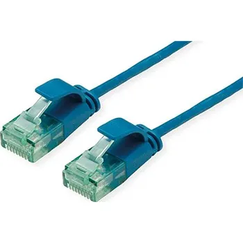 Síťový kabel ROLINE RM UTP patchkabel kat. 6a, tenký, 5m, modrý - 21.45.3447