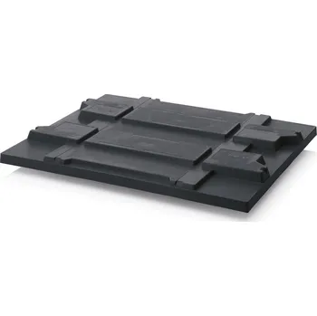 paleta ESD víka na palety KLT 121 x 101 x 8,4 cm - Dopravní černá - materiál: ESD PP - ESD A 1210-1