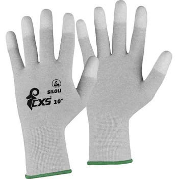 Pracovní rukavice CXS Rukavice SILOLI, antistatické, ESD, povrstvené konečky prstů, vel. 10