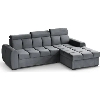 Sedací souprava GEMMA ROHOVÁ -PRAVÁ sedací souprava - látka TMAVĚ ŠEDÁ Bluvel 14 (GOMEZ - L=2balíky) - kolekce "MRS" (K250-E)NOVINKA