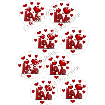 Jedlá dekorace na dort Fondánový list A4 motiv "Kolečko " na vykrajovátko 7 cm