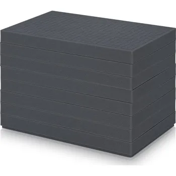 paleta Kostkové pěnové polstrování pro euro přepravky 56 x 36 x 41 cm - Antracitová šedá - materiál: PU - EG S SEWW 64/42
