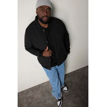 STHUGE, Plus size STHUGE prošívaná bunda, bomber, stojáček, recyklovaný materiál, do 8XL pro plnoštíhlé nadměrná velikost, 831649100-1455, černý, 6XL, Plus size oblečení, Oblečení pro vysoké muže, Nadměrné velikosti, Oblečení pro plnoštíhlé.