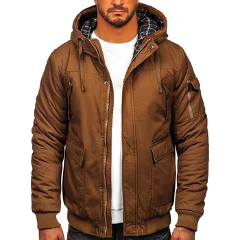 Pánský kabát kamelová silná pánská zimní bavlněná bunda Bolf 1890 - S