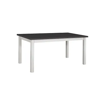 Jídelní stůl MADONA 2 (MODENA 2) - jídelní stůl rozkládací - lamino grafitová / nohy bílá - kolekce "DRE" (K150-Z)