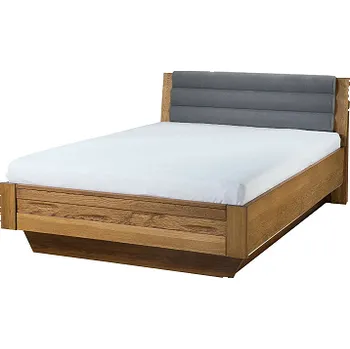 Postel VANCOUVER 74 - postel š.140 s výklopným roštem , ÚLOŽNÝM PROSTOREM- dub rustikal /látka šedá Nordic 116 (VELVET 74-šedá ) (4 balíky) (SZ) (K150)